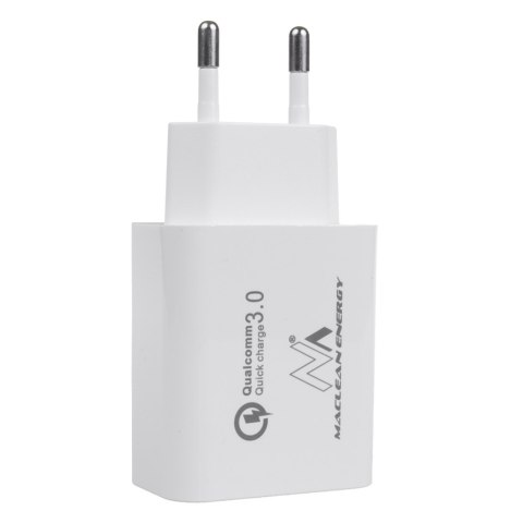 Ładowarka sieciowa 20W Maclean, PD, Power Delivery, Qualcomm Quick Charge, QC 3.0, 5V3A/9V2.22A/12V1.67A, biała, MCE485W Ładowarka sieciowa 20W Maclean, PD, Power Delivery, Qualcomm Quick Charge, QC 3.0, 5V3A/9V2.22A/12V1.67A, biała, MCE485W