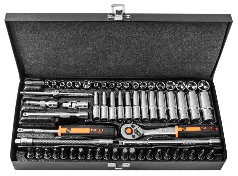 Klucze nasadowe 1/4", zestaw 63 szt. Klucze nasadowe 1/4", zestaw 63 szt.