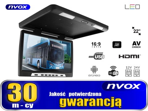 Monitor podwieszany podsufitowy led 22cali z systemem android usb fm bt wifi 12v/24v Monitor podwieszany podsufitowy led 22cali z systemem android usb fm bt wifi 12v/24v