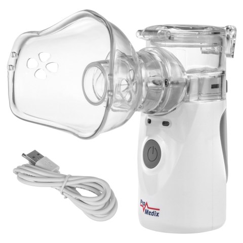 Przenośny / podręczny bezprzewodowy inhalator nebulizator Promedix, zestaw, maski, PR-835 Przenośny / podręczny bezprzewodowy inhalator nebulizator Promedix, zestaw, maski, PR-835