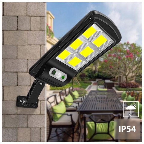 Solarna lampa uliczna LED z czujnikiem ruchu i pilotem Maclean IP54, 4W, 400lm, 6500K, Li-ion 1200 mAh, 3 tryby pracy MCE446 Solarna lampa uliczna LED z czujnikiem ruchu i pilotem Maclean IP54, 4W, 400lm, 6500K, Li-ion 1200 mAh, 3 tryby pracy MCE446