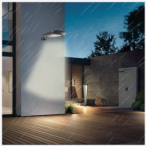 Solarna lampa uliczna LED z czujnikiem ruchu i pilotem Maclean IP54, 4W, 400lm, 6500K, Li-ion 1200 mAh, 3 tryby pracy MCE446 Solarna lampa uliczna LED z czujnikiem ruchu i pilotem Maclean IP54, 4W, 400lm, 6500K, Li-ion 1200 mAh, 3 tryby pracy MCE446