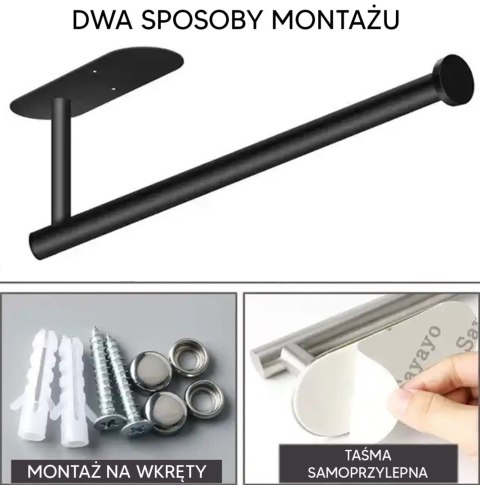 AG883 Wieszak na ręcznik papierowy czarny AG883 Wieszak na ręcznik papierowy czarny