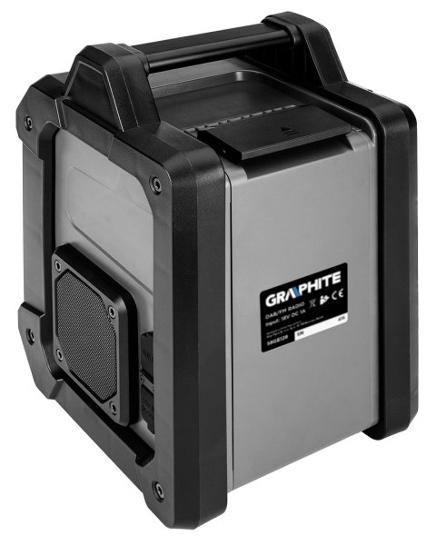 Radio budowlane akumulatorowo-sieciowe Graphite Energy+ 18V bez akumulatora Radio budowlane akumulatorowo-sieciowe Graphite Energy+ 18V bez akumulatora