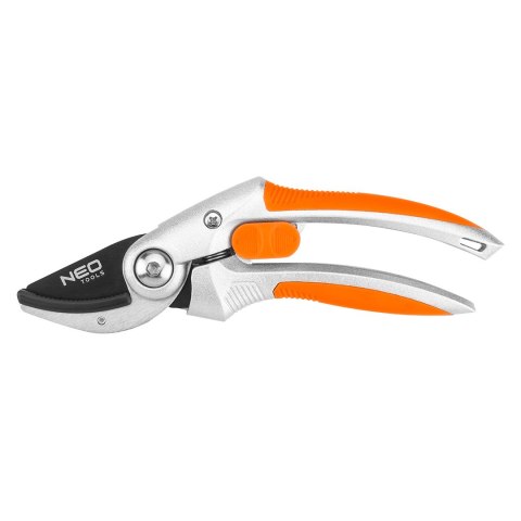 Sekator kowadełkowy 210 mm, zakres do 20 mm, aluminiowy, uchwyt pokryty gumą TPR Sekator kowadełkowy 210 mm, zakres do 20 mm, aluminiowy, uchwyt pokryty gumą TPR