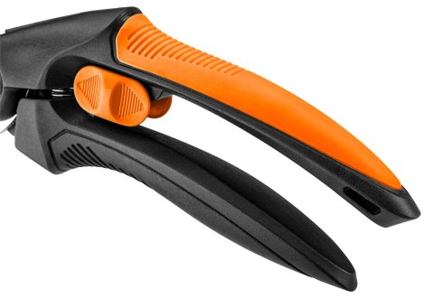 Sekator kowadełkowy 210 mm, zakres do 20 mm, materiał: PP, uchwyt pokryty gumą TPR Sekator kowadełkowy 210 mm, zakres do 20 mm, materiał: PP, uchwyt pokryty gumą TPR