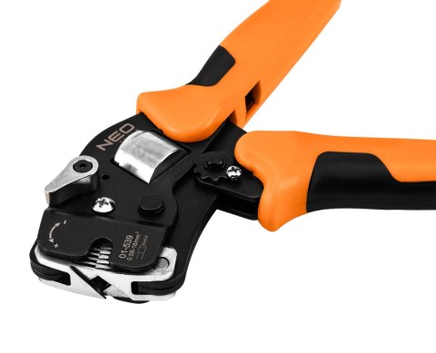 Szczypce do zaciskania końcówek tulejkowych CRV 230mm, samonastawne 0.08 -16 mm2, AWG 26-5 Szczypce do zaciskania końcówek tulejkowych CRV 230mm, samonastawne 0.08 -16 mm2, AWG 26-5
