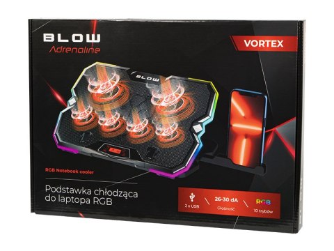 66-366# Podstawka chłodząca laptop 6 fan vortex rgb 66-366# Podstawka chłodząca laptop 6 fan vortex rgb
