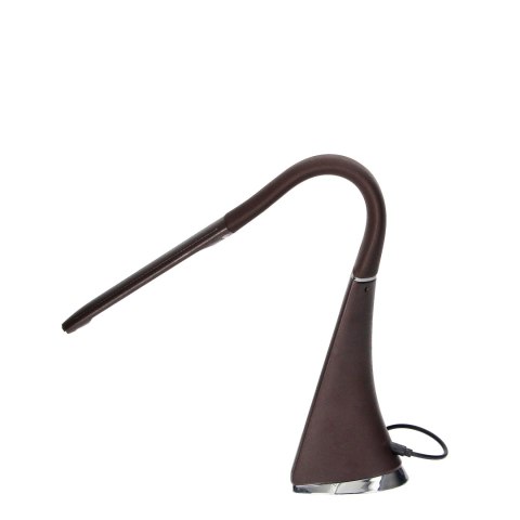 DOLOMIT LED 5W, lampka biurkowa z budzikiem, 400lm, 4000K, brązowa DOLOMIT LED 5W, lampka biurkowa z budzikiem, 400lm, 4000K, brązowa