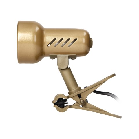 KELLY, lampa biurkowa z klipsem, 40W, E14, stal + tworzywo, złota KELLY, lampa biurkowa z klipsem, 40W, E14, stal + tworzywo, złota