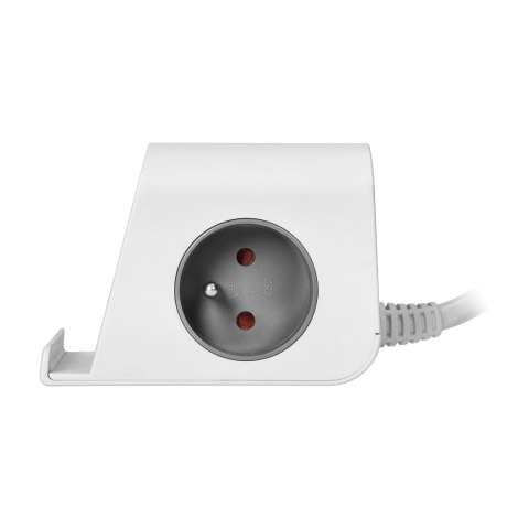 Listwa zasilająca nabiurkowa z ładowarką USB, śrubowym zaciskiem mocującym i przewodem 1,4m, 2x2P+Z, 4xUSB, biały Listwa zasilająca nabiurkowa z ładowarką USB, śrubowym zaciskiem mocującym i przewodem 1,4m, 2x2P+Z, 4xUSB, biały