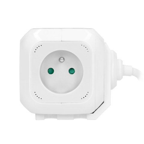 Przedłużacz 4 krotny 2P+Z, ładowarka 2xUSB, 1,4m H05VV-F 3x1mm2, biały Przedłużacz 4 krotny 2P+Z, ładowarka 2xUSB, 1,4m H05VV-F 3x1mm2, biały