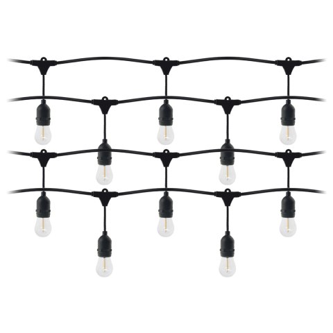Zestaw girlanda oświetleniowa -1 sznur 20m (20 opraw) + 20 żarówek LED 1W E27, 3000K - ciepła + 1 żarówka gratis! Zestaw girlanda oświetleniowa -1 sznur 20m (20 opraw) + 20 żarówek LED 1W E27, 3000K - ciepła + 1 żarówka gratis!