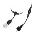 Zestaw girlanda oświetleniowa -1 sznur 20m (20 opraw) + 20 żarówek LED 1W E27, 3000K - ciepła + 1 żarówka gratis!