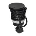 Gniazdo meblowe ?6cm z rotacyjną pokrywą, ładowarką indukcyjną, ładowarką USB i przewodem 1,5m, 1x2P+Z (Schuko), Qi 1.2.4 max. 1