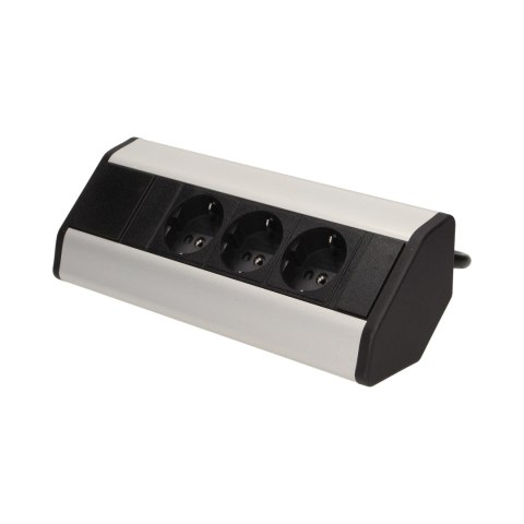 Gniazdo meblowe bez wyłącznika, 3x2P+Z (Schuko), z przewodem 1,8m Gniazdo meblowe bez wyłącznika, 3x2P+Z (Schuko), z przewodem 1,8m