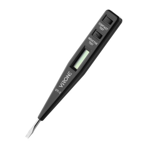 Elektroniczny próbnik napięcia 5w1, test obecności, pomiar, indukcja, ciągłość, polaryzacja DC, czarny Elektroniczny próbnik napięcia 5w1, test obecności, pomiar, indukcja, ciągłość, polaryzacja DC, czarny