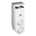 Listwa zasilająca biurkowa typu Schuko z ładowarką USB i sprężynowym zaciskiem mocującym
