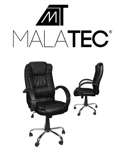 Fotel biurowy skóra eko - czarny MALATEC Fotel biurowy skóra eko - czarny MALATEC