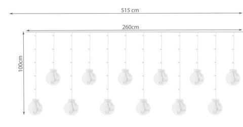 Kurtyna świetlna 108LED - zimny biały 31V KŚ11347 Kurtyna świetlna 108LED - zimny biały 31V KŚ11347