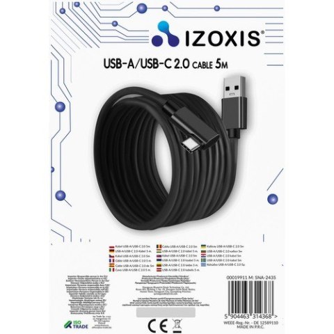 Kabel USB -A 2.0 5m C Izoxis 19911 Kabel USB -A 2.0 5m C Izoxis 19911
