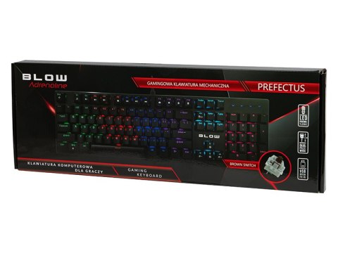 84-224# Klawiatura mechaniczna blow z podświetleniem perfectus 84-224# Klawiatura mechaniczna blow z podświetleniem perfectus