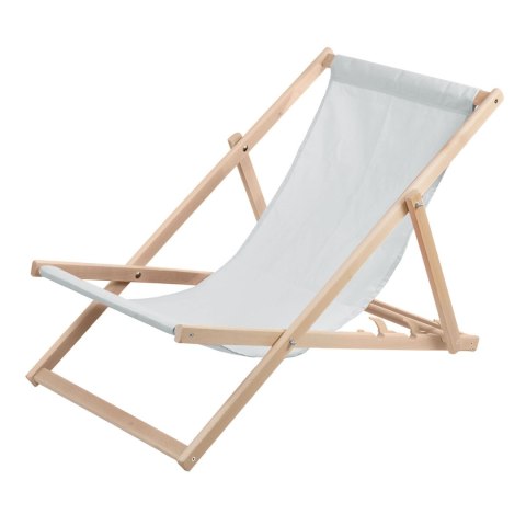 Leżak plażowy, drewniany jasny popiel Leżak plażowy, drewniany jasny popiel