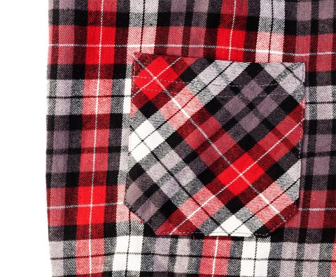 Koszula flanelowa krata czerwono-czarno-biała, rozmiar XL Koszula flanelowa krata czerwono-czarno-biała, rozmiar XL