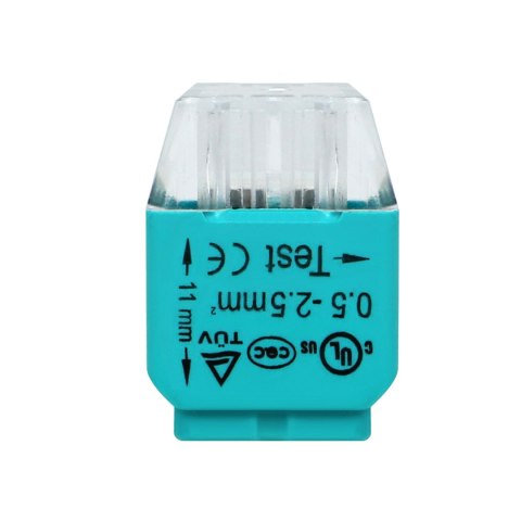Złączka instalacyjna wciskana 4-przewodowa; na drut 0,75-2,5mm?; IEC 300V/24A; Blister 10 szt. Złączka instalacyjna wciskana 4-przewodowa; na drut 0,75-2,5mm?; IEC 300V/24A; Blister 10 szt.