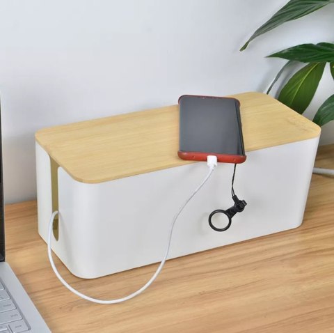 AG381E Organizer na kable listwy biały AG381E Organizer na kable listwy biały