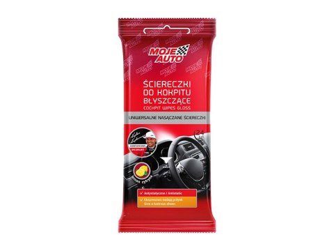 52-182# Ściereczki do kokpitu błyszczące cytryna - 24 sztuki
