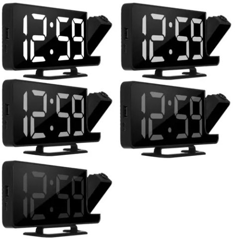 Budzik- zegar LED z projektorem Izoxis 19576 Budzik- zegar LED z projektorem Izoxis 19576