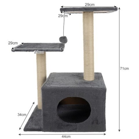 Drzewko dla kota 71cm szare Purlov 21712 Drzewko dla kota 71cm szare Purlov 21712