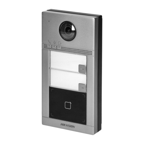 HIKVISION DS-KV8213-WME1(C) metalowa stacja zewnętrzna dwurodzinna WiFi/IP dedykowana do samodzielnej pracy lub do współpracy z HIKVISION DS-KV8213-WME1(C) metalowa stacja zewnętrzna dwurodzinna WiFi/IP dedykowana do samodzielnej pracy lub do współpracy z