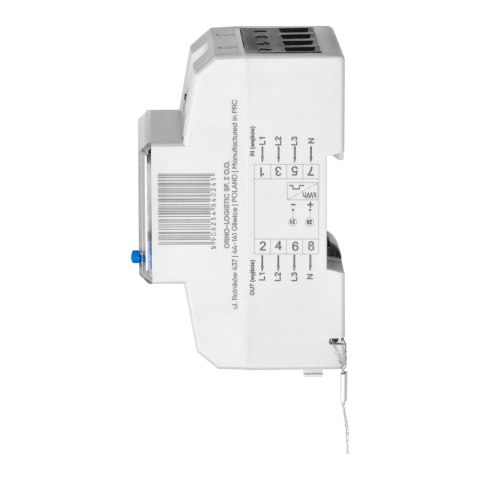 3-fazowy wskaźnik zużycia energii elektrycznej, 80A, dodatkowy wskaźnik, wyjście impulsowe, przycisk RESET, 2 moduły, DIN TH-35m 3-fazowy wskaźnik zużycia energii elektrycznej, 80A, dodatkowy wskaźnik, wyjście impulsowe, przycisk RESET, 2 moduły, DIN TH-35m