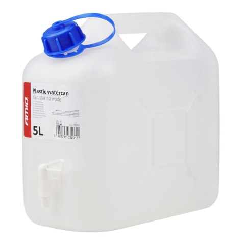 Kanister zbiornik plastikowy na wodę z kranem 5l amio-03201 Kanister zbiornik plastikowy na wodę z kranem 5l amio-03201