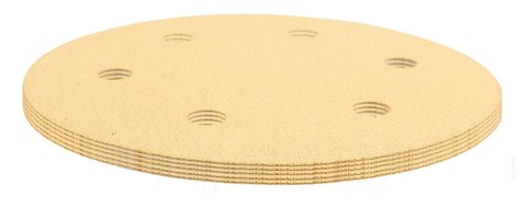 Papier ścierny na rzep 225 mm, K120, 5 szt., z 6 otworami do szlifierki 59G264, 59G265 Papier ścierny na rzep 225 mm, K120, 5 szt., z 6 otworami do szlifierki 59G264, 59G265