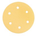 Papier ścierny na rzep 225 mm, K80, 5 szt., z 6 otworami do szlifierki 59G264, 59G265