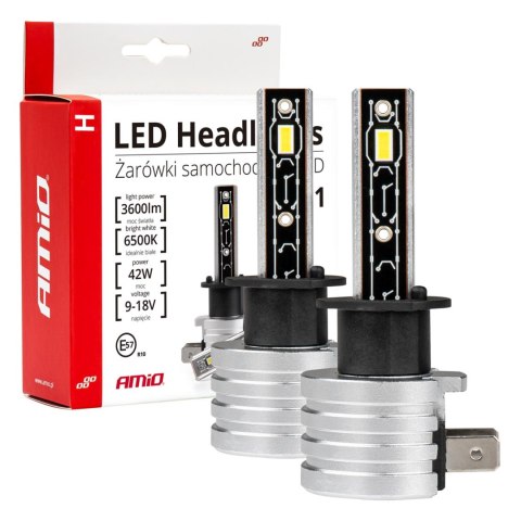 Żarówki samochodowe led seria h-mini h1 6500k canbus amio-03329 Żarówki samochodowe led seria h-mini h1 6500k canbus amio-03329