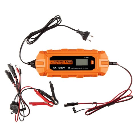 Prostownik automatyczny 6A/100W, 3-150Ah, do akumulatorów kwasowych / AGM / GEL Prostownik automatyczny 6A/100W, 3-150Ah, do akumulatorów kwasowych / AGM / GEL