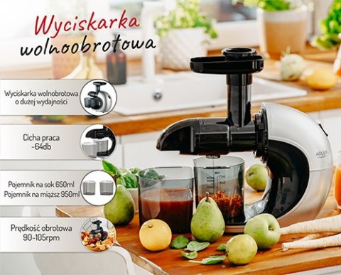 AD 4130 Wyciskarka wolnoobrotowa - ślimakowy mechanizm tłoczący AD 4130 Wyciskarka wolnoobrotowa - ślimakowy mechanizm tłoczący