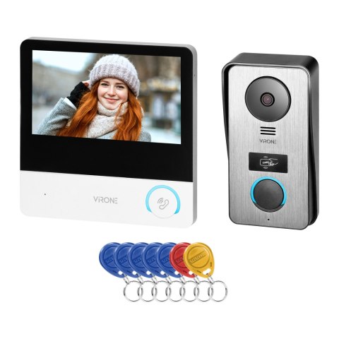 CETI Full HD, zestaw wideodomofonowy jednorodzinny, 4-żyłowy, 7", ekran dotykowy, Full HD, RFID CETI Full HD, zestaw wideodomofonowy jednorodzinny, 4-żyłowy, 7", ekran dotykowy, Full HD, RFID