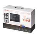 CETI Full HD, zestaw wideodomofonowy jednorodzinny, 4-żyłowy, 7", ekran dotykowy, Full HD, RFID