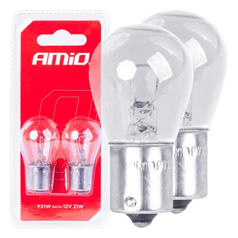 Żarówki halogenowe p21w ba15s 12v 2szt. blister amio-03351 Żarówki halogenowe p21w ba15s 12v 2szt. blister amio-03351