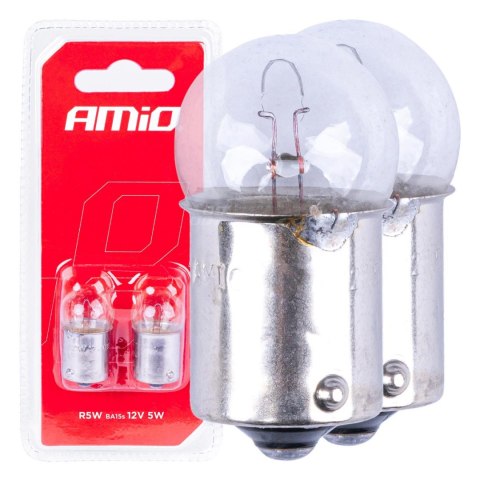 Żarówki halogenowe r5w ba15s 12v 2szt. blister amio-03349 Żarówki halogenowe r5w ba15s 12v 2szt. blister amio-03349