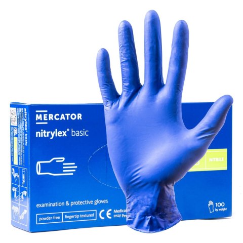 Rękawice nitrylowe niebieskie mercator nitrylex basic rozmiar m 100 szt. Rękawice nitrylowe niebieskie mercator nitrylex basic rozmiar m 100 szt.