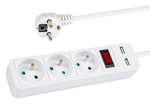 98-080# Przedłużacz sieciowy pr-370wsp/usb 3-gniazda+usb z uziemieniem+wyłącznik 1,5m biały 3x1,5mm 98-080# Przedłużacz sieciowy pr-370wsp/usb 3-gniazda+usb z uziemieniem+wyłącznik 1,5m biały 3x1,5mm