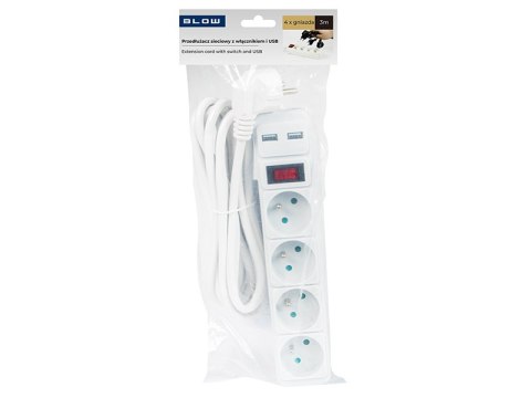 98-084# Przedłużacz sieciowy pr-470wsp/usb 4-gniazda+usb z uziemieniem+wyłącznik 3m biały 3x1,5mm 98-084# Przedłużacz sieciowy pr-470wsp/usb 4-gniazda+usb z uziemieniem+wyłącznik 3m biały 3x1,5mm