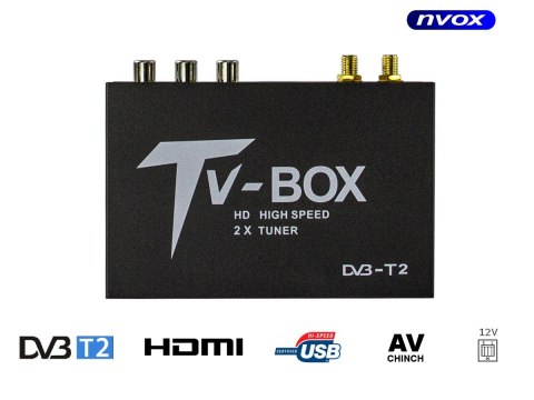 Samochodowy tuner telewizji cyfrowej dvbt/t2 hevc/h.265 usb hdmi av Samochodowy tuner telewizji cyfrowej dvbt/t2 hevc/h.265 usb hdmi av