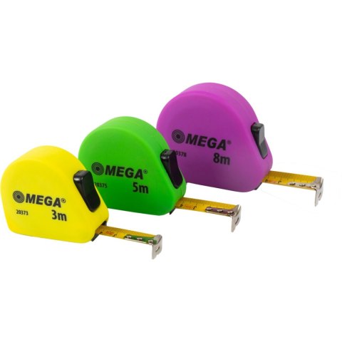 Miara zwijana 5m/19mm, 2 stopery, pvc, soft Miara zwijana 5m/19mm, 2 stopery, pvc, soft